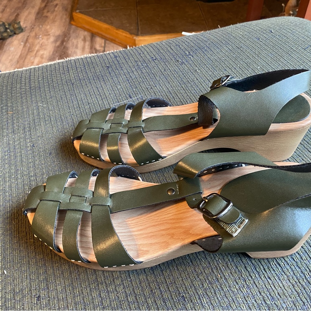 Torrid olive green sandals. Size 10. Like new worn twice.